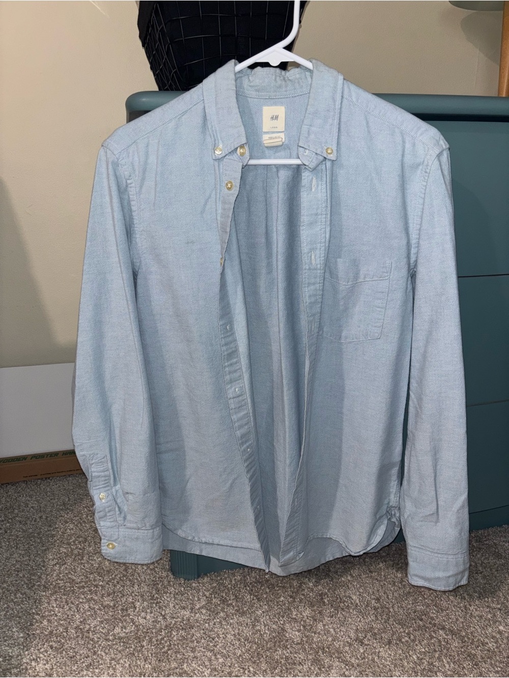 H&M Pale Blue Button-Down Oxford Shirt
